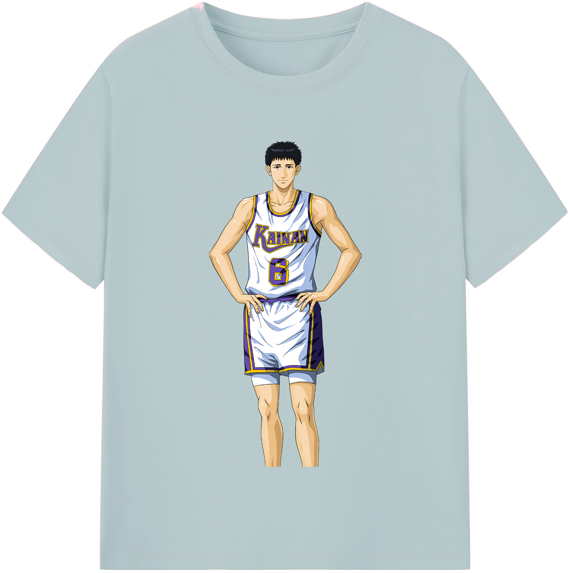 SLAM DUNK／スラムダンク 綿100％半袖Tシャツ（フロントプリント）
